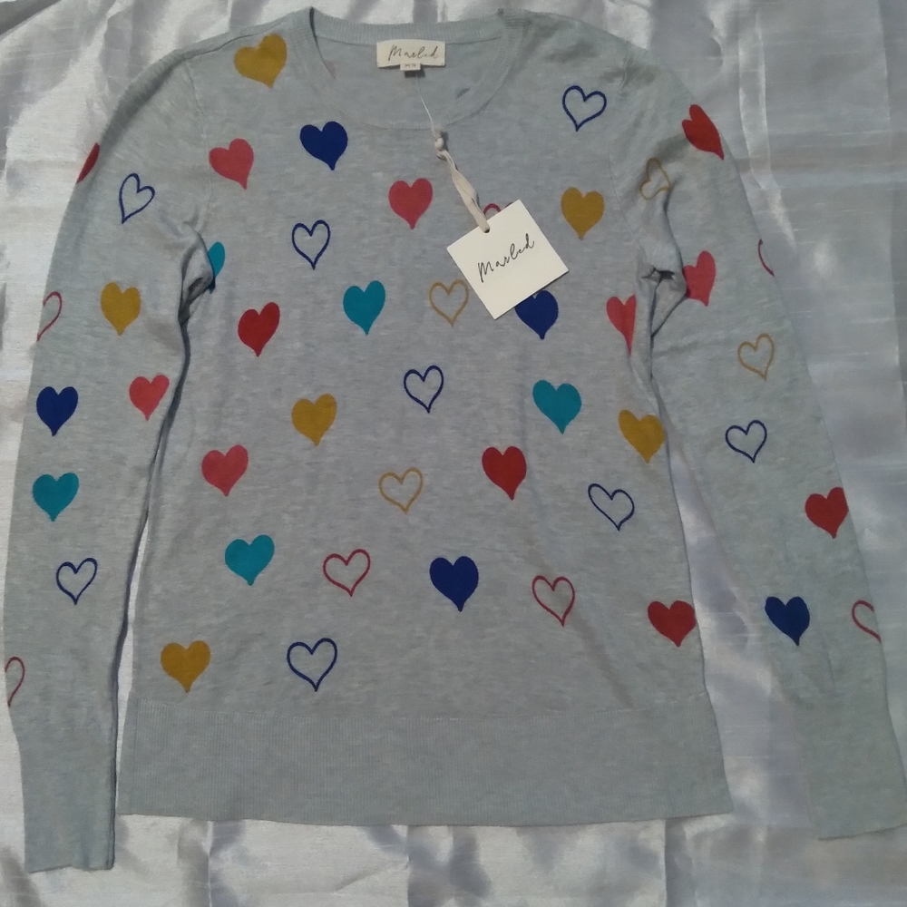 Marled grey light weight sweater